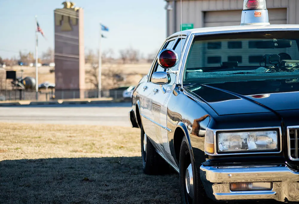 Vintage police car